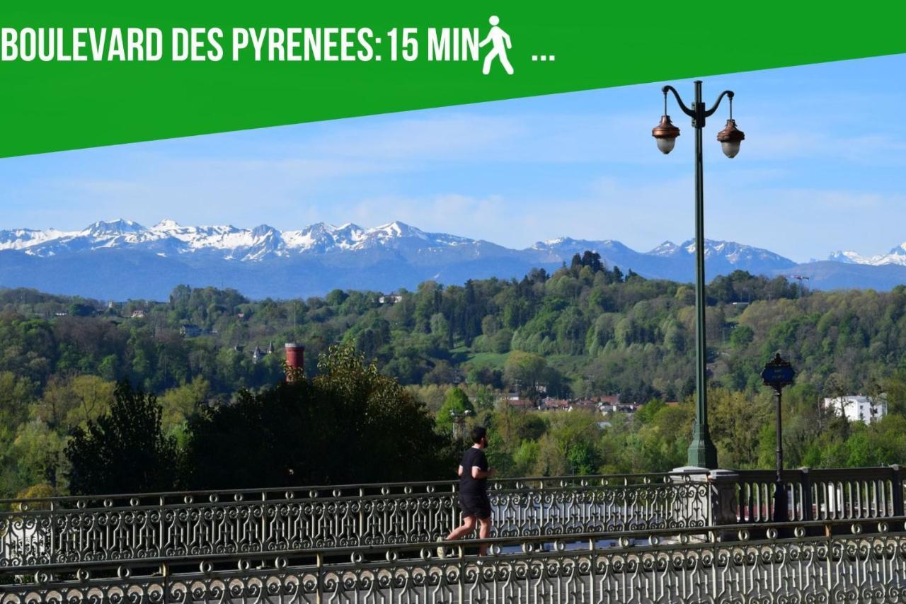 Au Petit Repere Palois -Studio - Centre Ville-Balcon-Wifi Fibre Pau Kültér fotó
